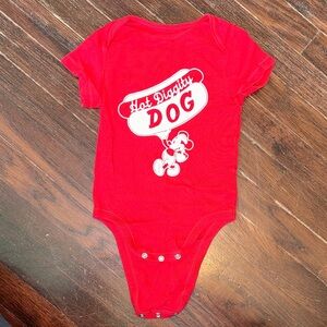 Old Navy Red Hot Diggity Dog Bodysuit